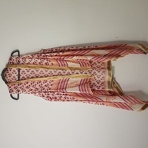 Deepti Floral Sleeveless Flowy Waterfall Cardigan Wrap S (E5)
